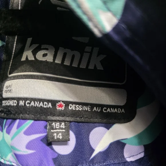 Kamik Kids Puffer Jacket - Navy and Floral - Picture 14 of 14
